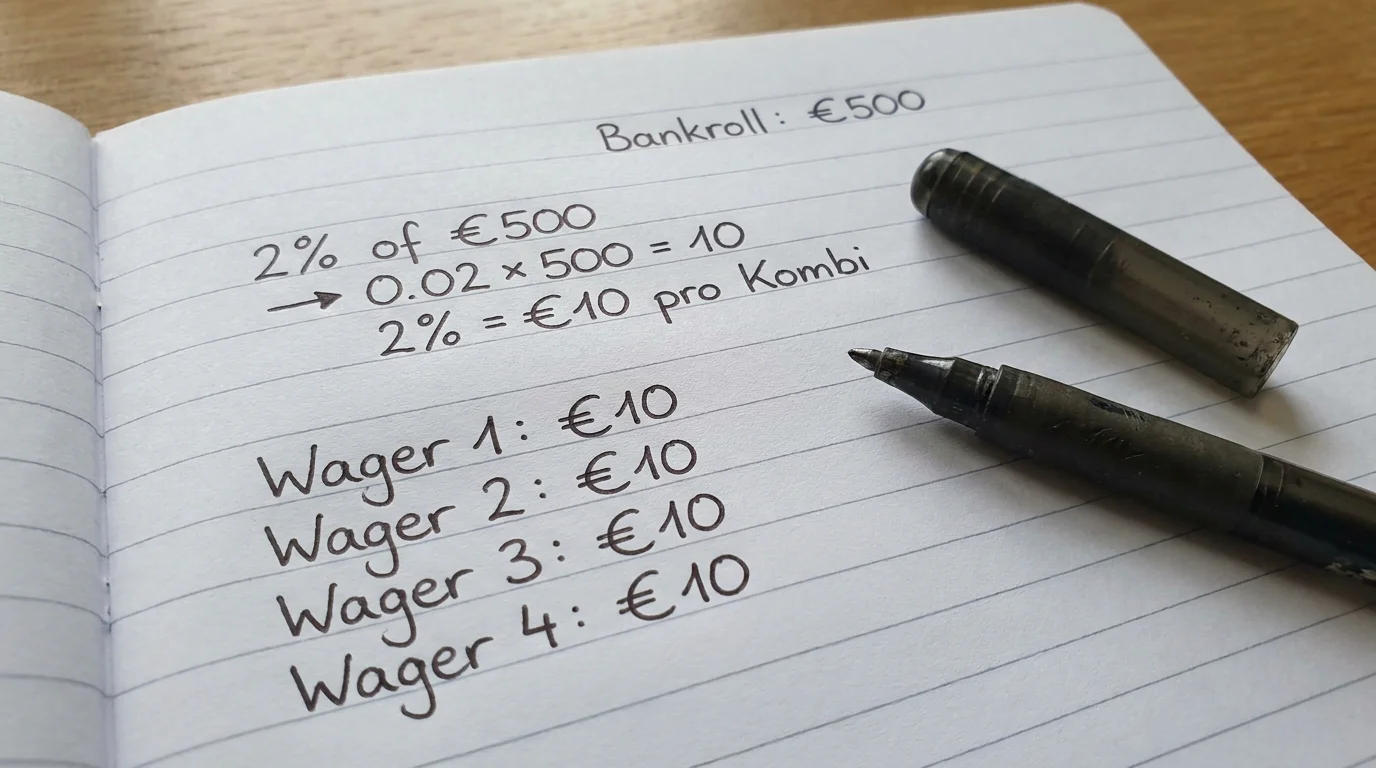 Optimale Einsatzgroesse pro Beachvolleyball-Kombiwette relativ zur Bankroll – Flat-Staking-Berechnung