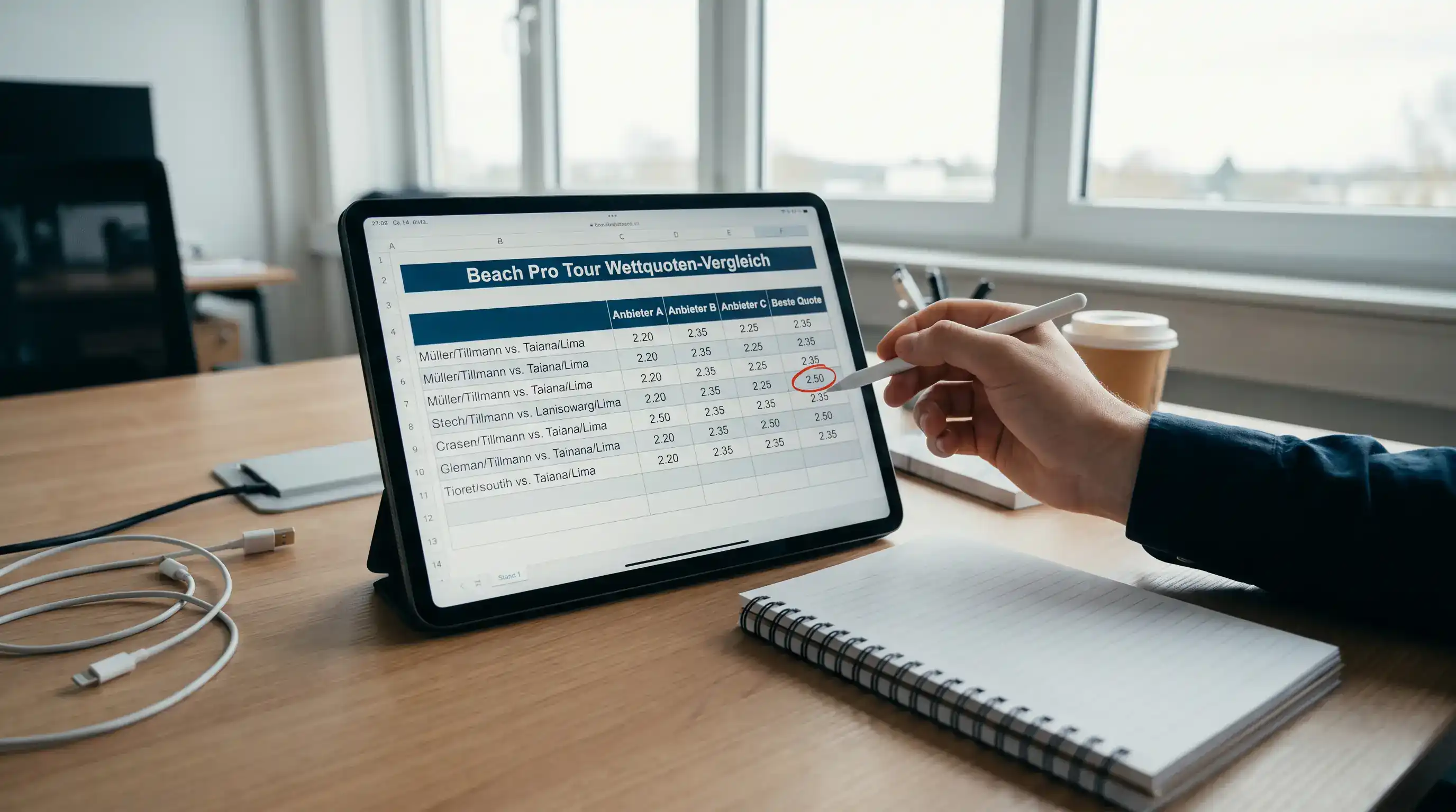 Quotenvergleich bei Beach Pro Tour Events: Anbieter-Unterschiede im Quotenschlüssel und Markttiefe analysieren