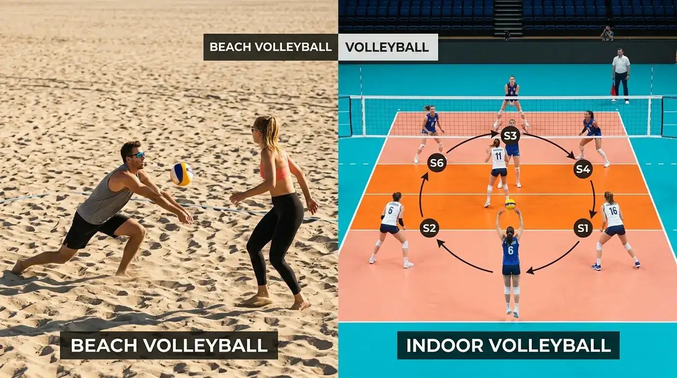 Formatvergleich Beachvolleyball vs. Hallenvolleyball – Best-of-Three vs. Best-of-Five für Wetter