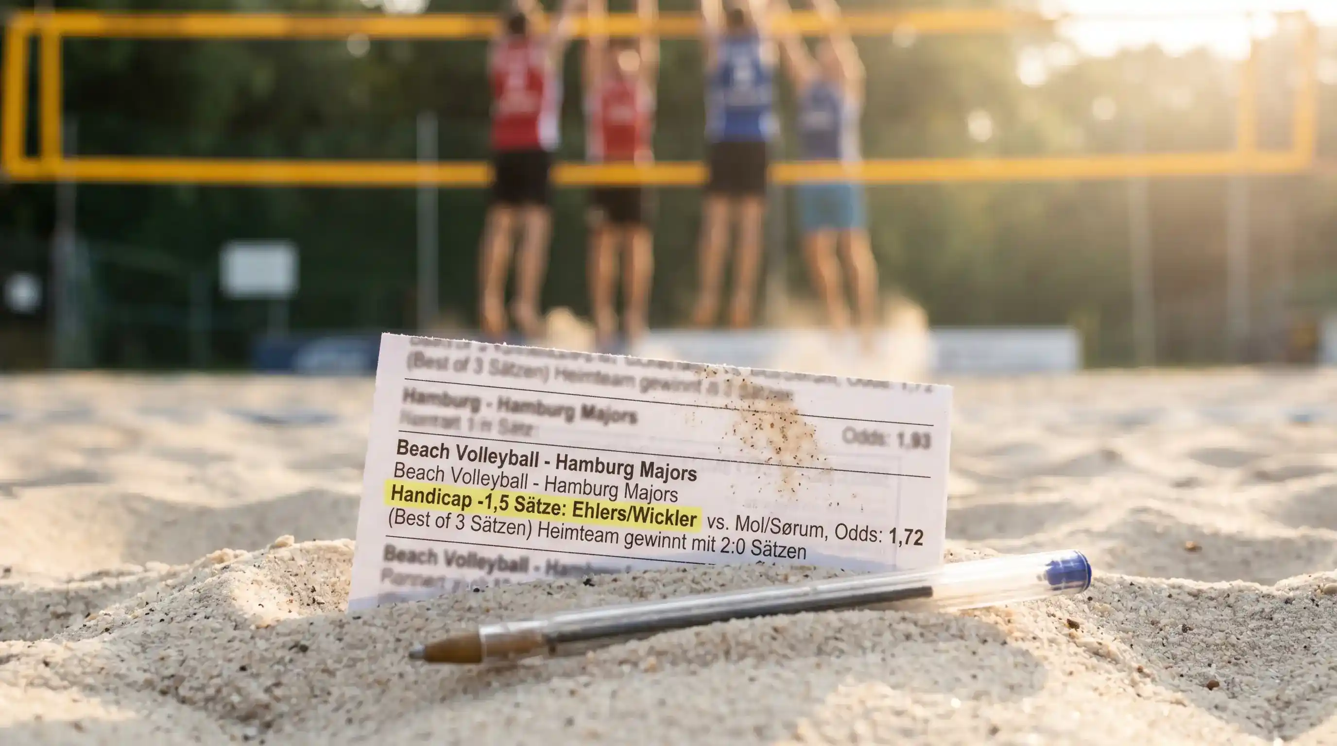 Beachvolleyball Handicap-Wetten: Satz-Handicap -1,5 Erklärung für Favoriten auf Sand-Matches