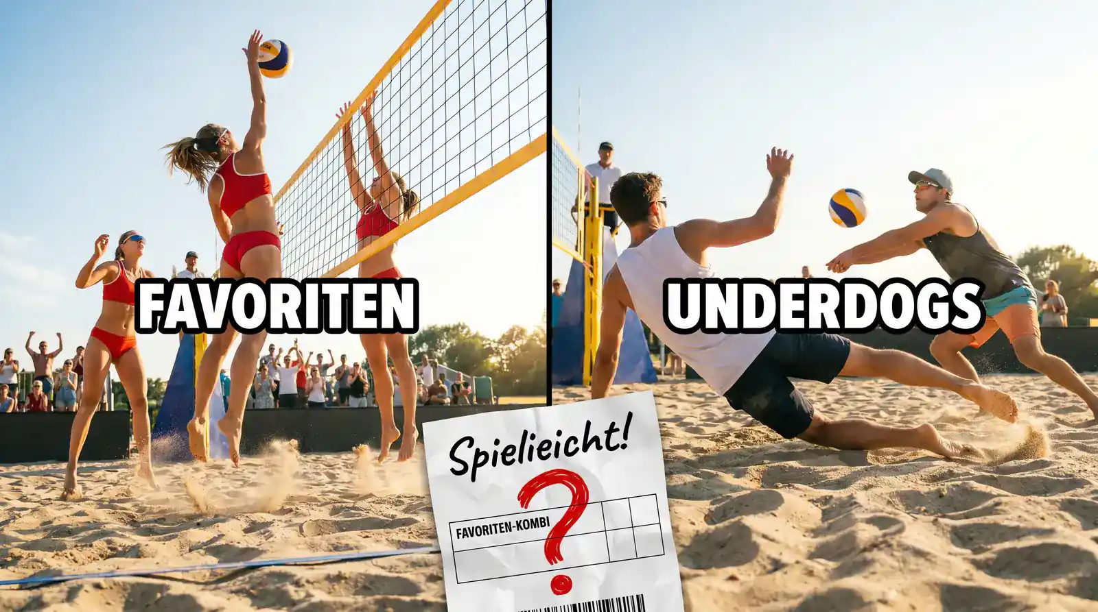 Risiko einer blinden Favoriten-Kombiwette beim Beachvolleyball durch Überraschungsniederlagen