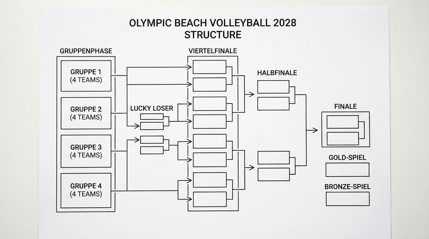 Olympisches Beachvolleyball-Format 2028 – Gruppenphase und K.O.-Rundenstruktur als Grundlage für Wettmarkt-Analyse