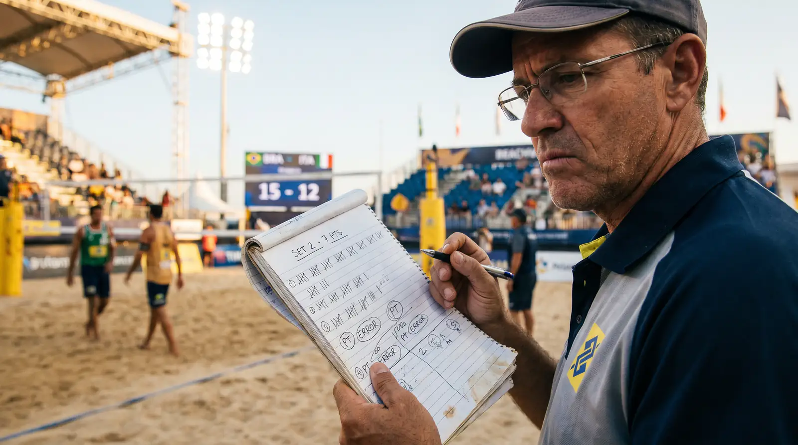 Momentum-Analyse beim Beachvolleyball-Seitenwechsel für In-Play-Live-Wette mit Fehlerquoten