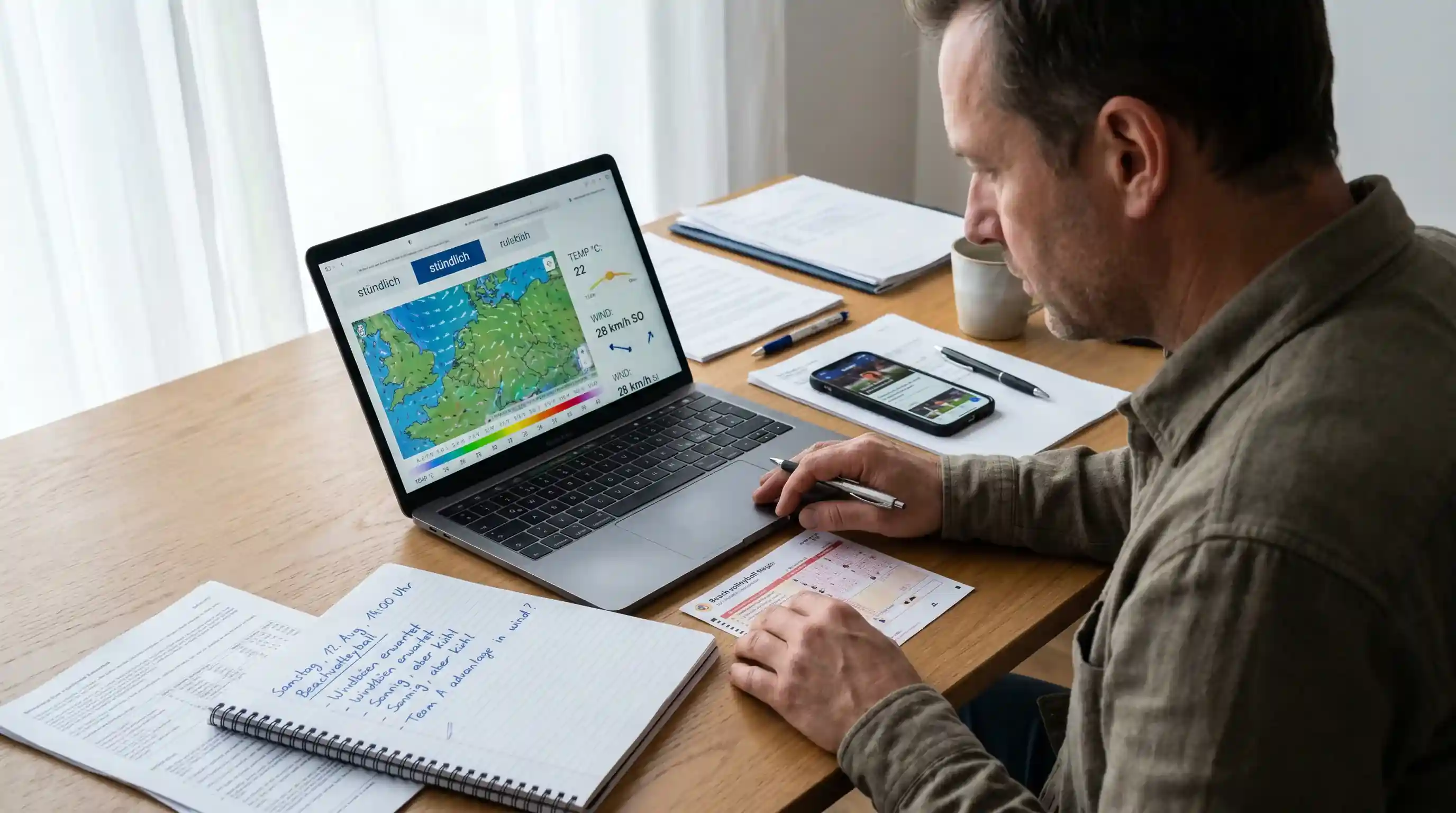 Wetterprognose-Check vor einer Beachvolleyball-Kombiwette – strukturierter Analyseprozess für informierte Wetter