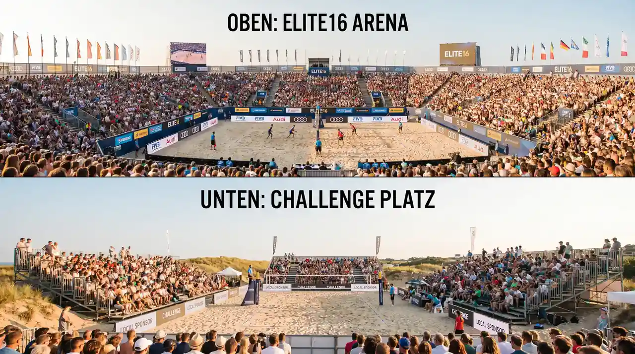 Kombiwette-Größenempfehlung nach Beachvolleyball-Turniertier: Elite16 erlaubt 4er-Kombis, Challenge besser 2er